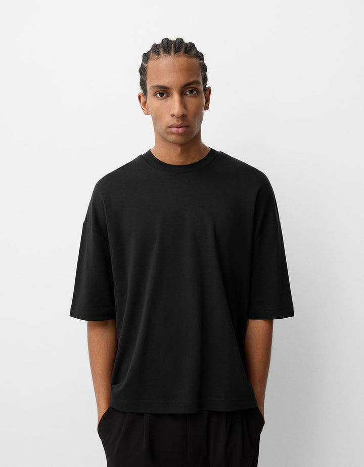 Tricou BERSHKA, negru