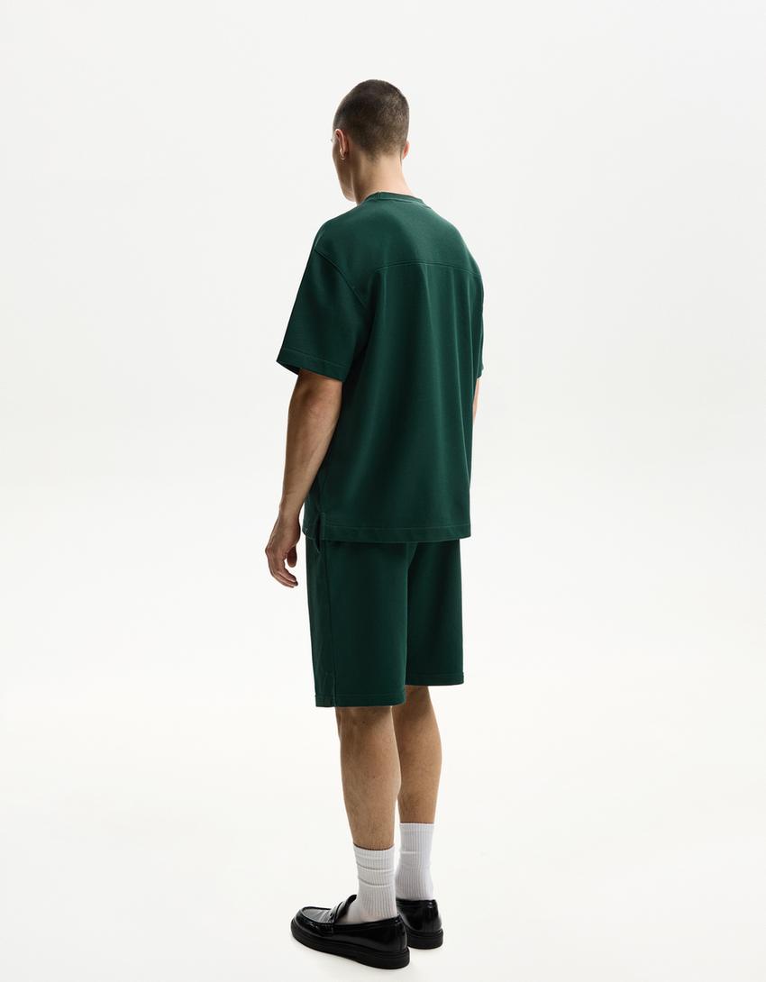 Tricou BERSHKA, verde