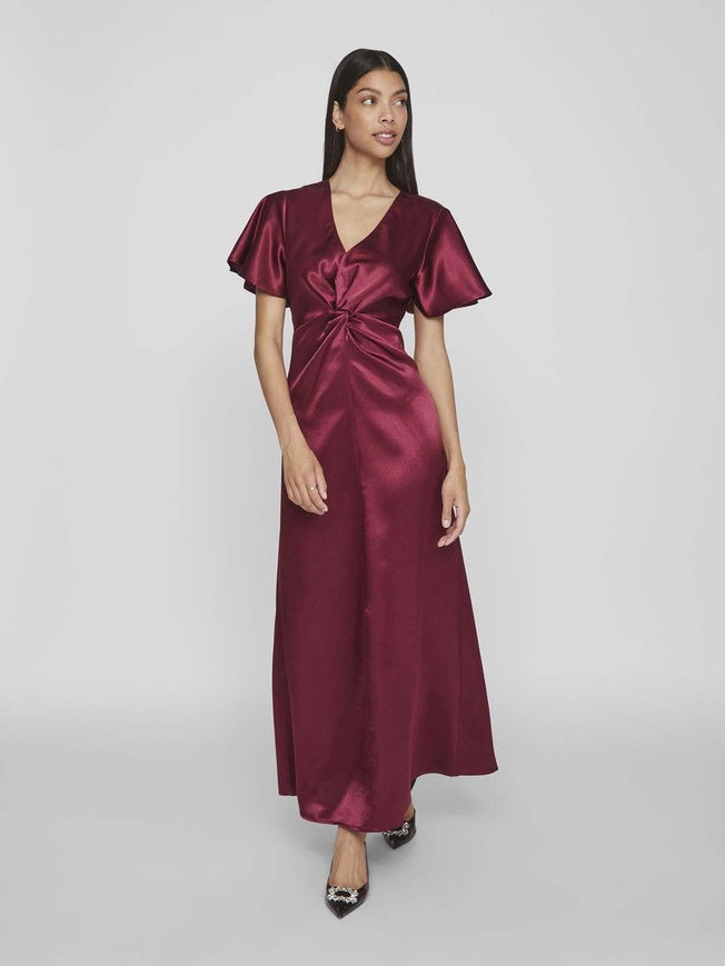 Rochie maxi VILA, vișiniu