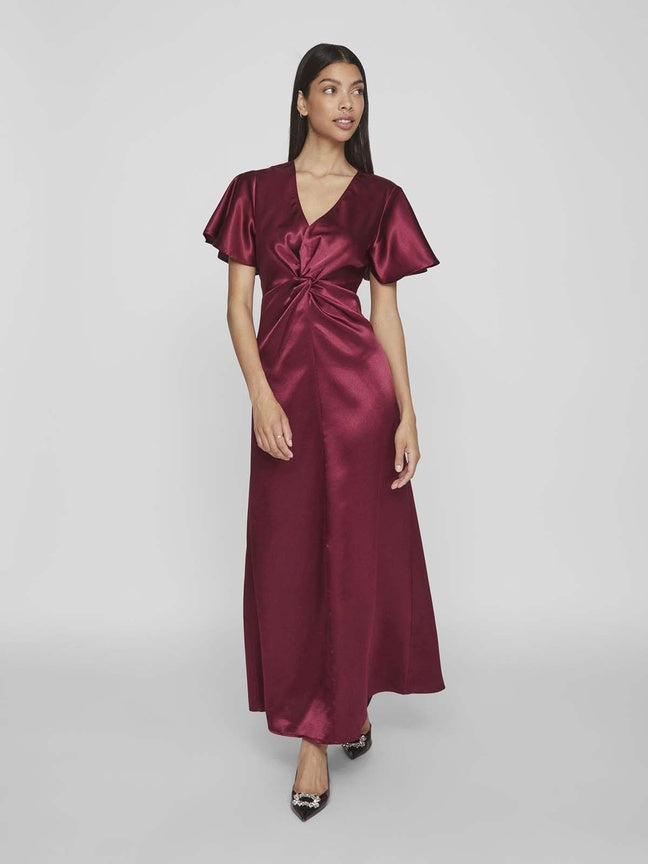 Rochie maxi VILA, vișiniu