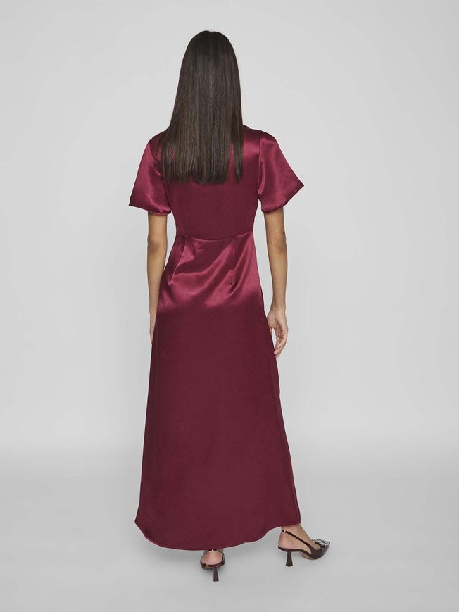 Rochie maxi VILA, vișiniu