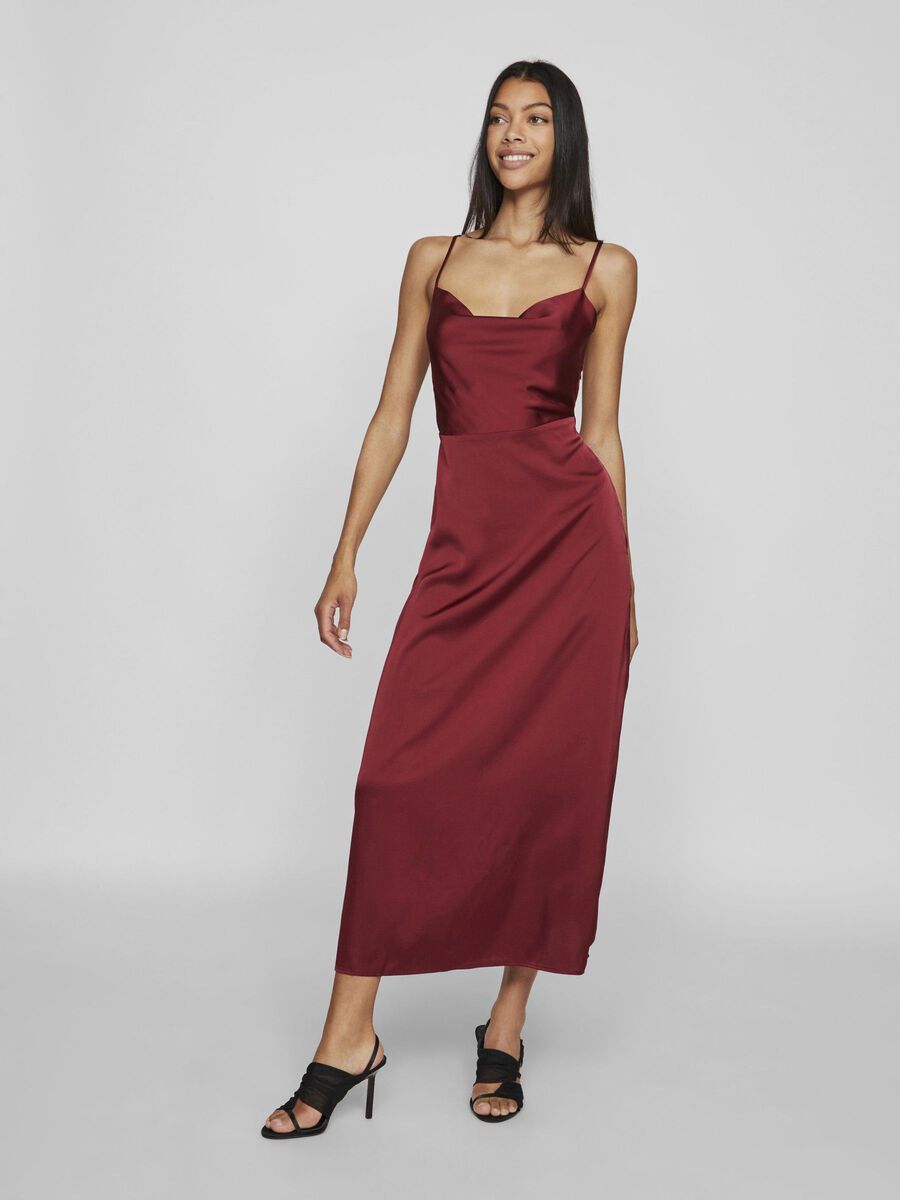 Rochie maxi VILA, vișiniu