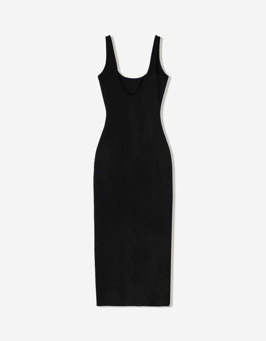 Rochie maxi BERSHKA, negru
