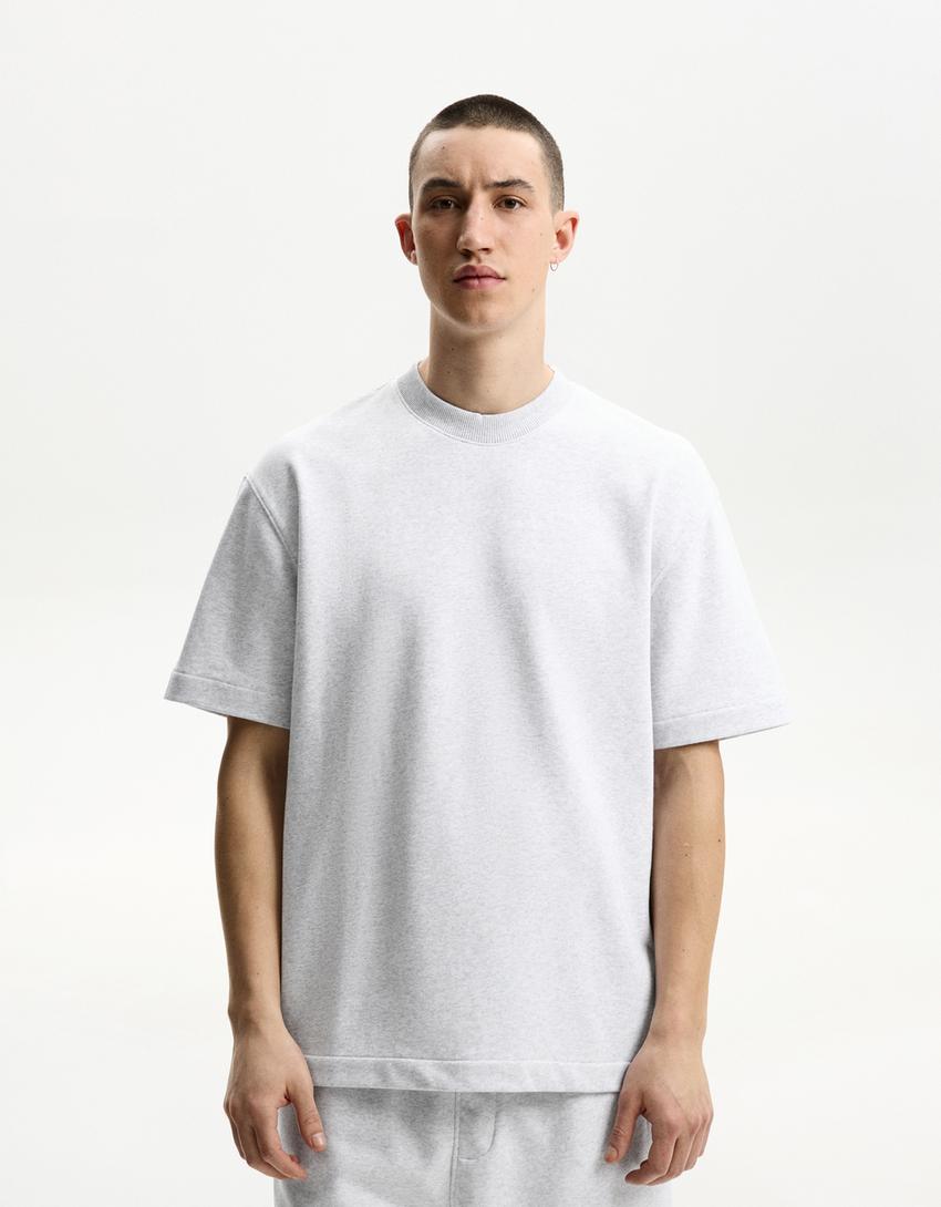Tricou BERSHKA, gri