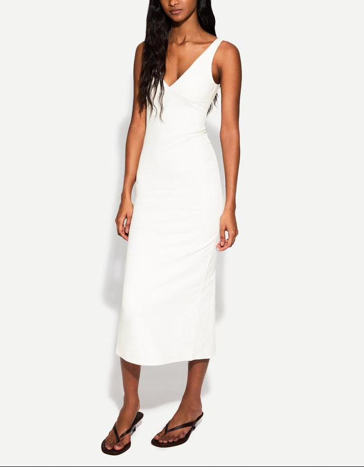 Rochie maxi Bershka, alb