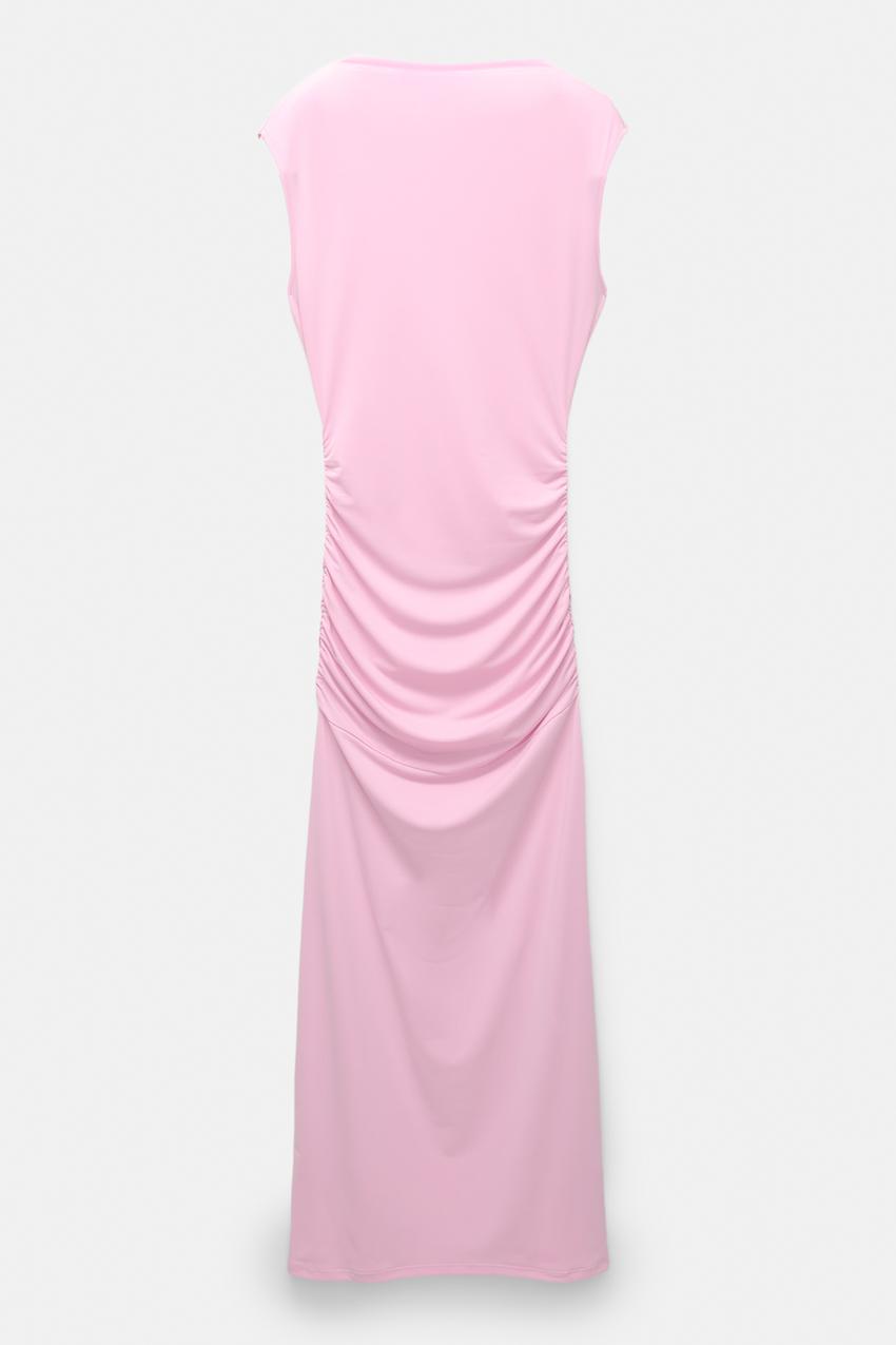 Rochie maxi PULL&BEAR, roz