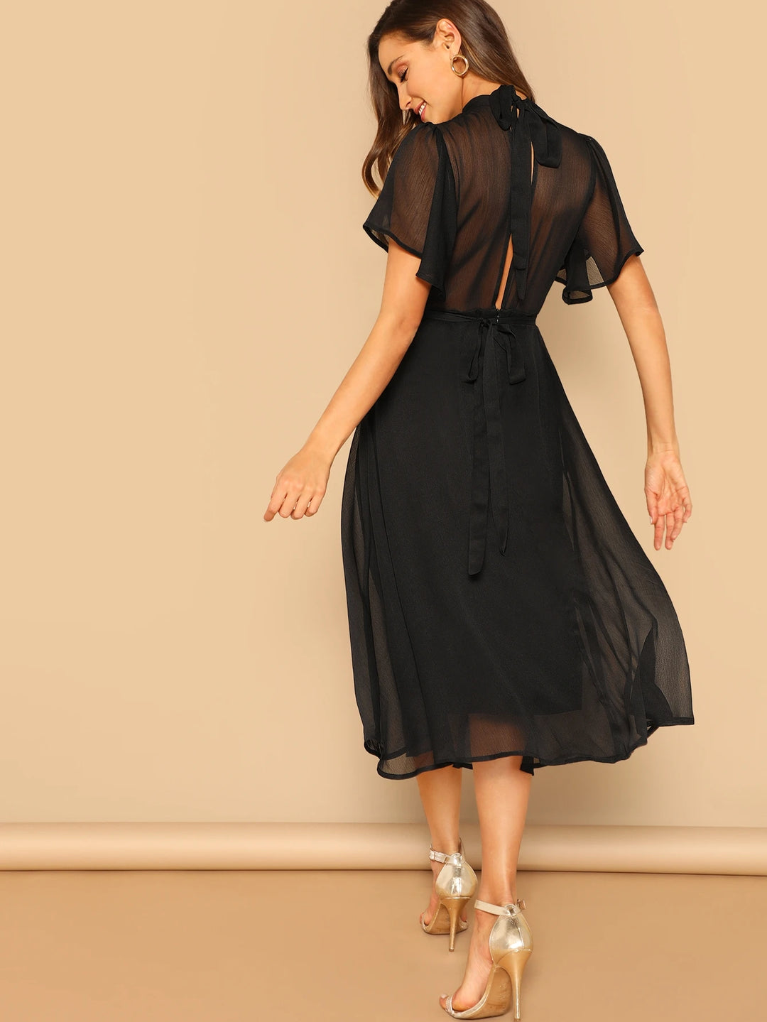 Rochie midi SHEIN, negru