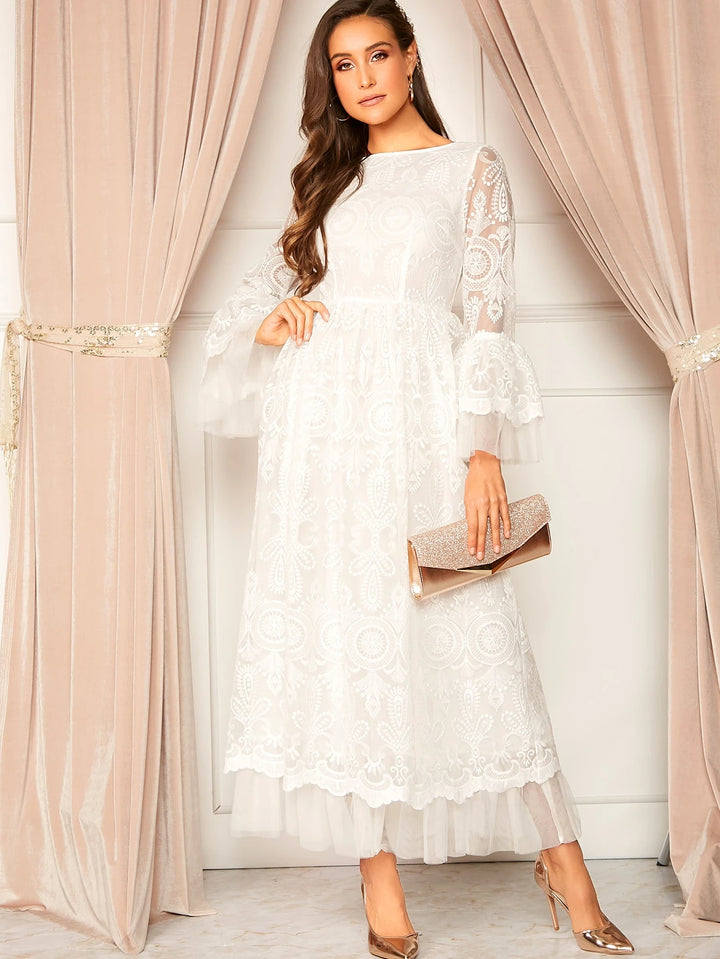 Rochie de ocazie SHEIN, alb