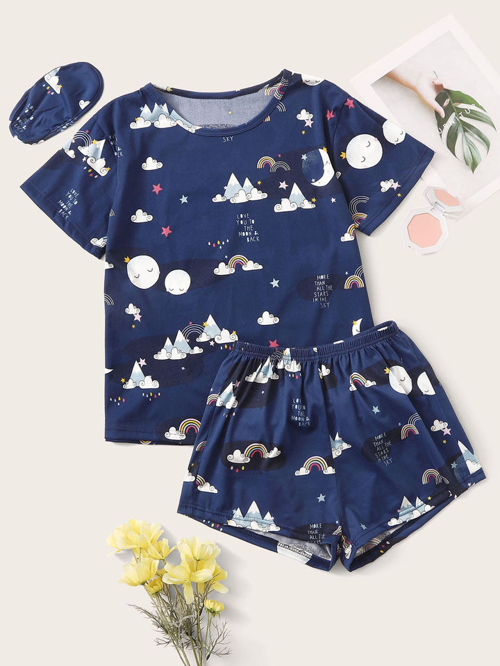 Pijama SHEIN, albastru