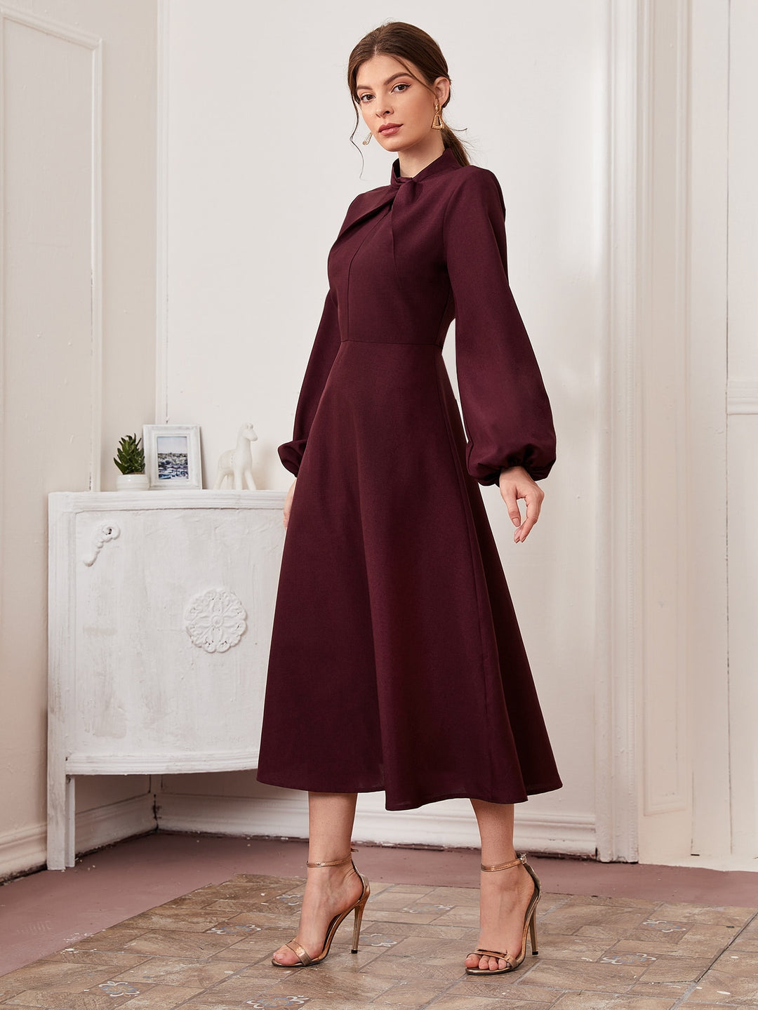 Rochie maxi SHEIN, vișiniu