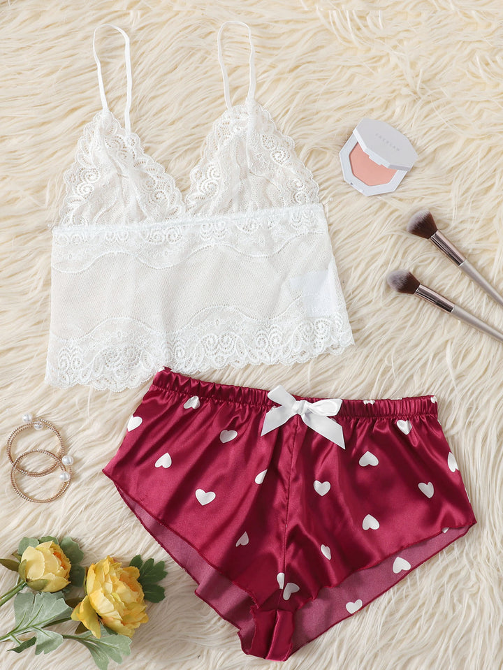 Set lenjerie cu dantelă SHEIN, mix culori