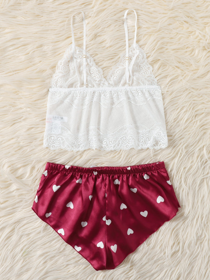 Set lenjerie cu dantelă SHEIN, mix culori