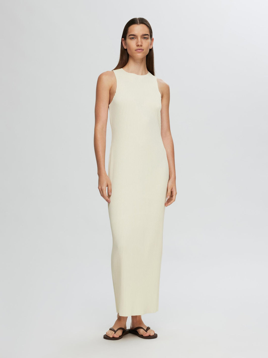 SELECTED maxi ruha, krém