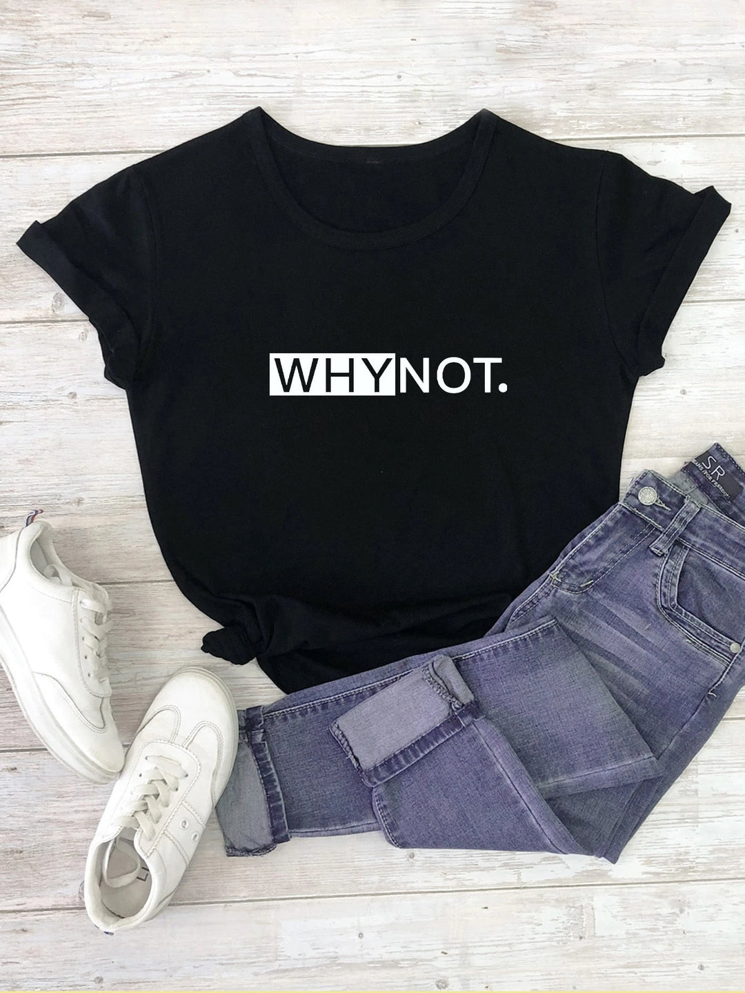 SHEIN fekete póló