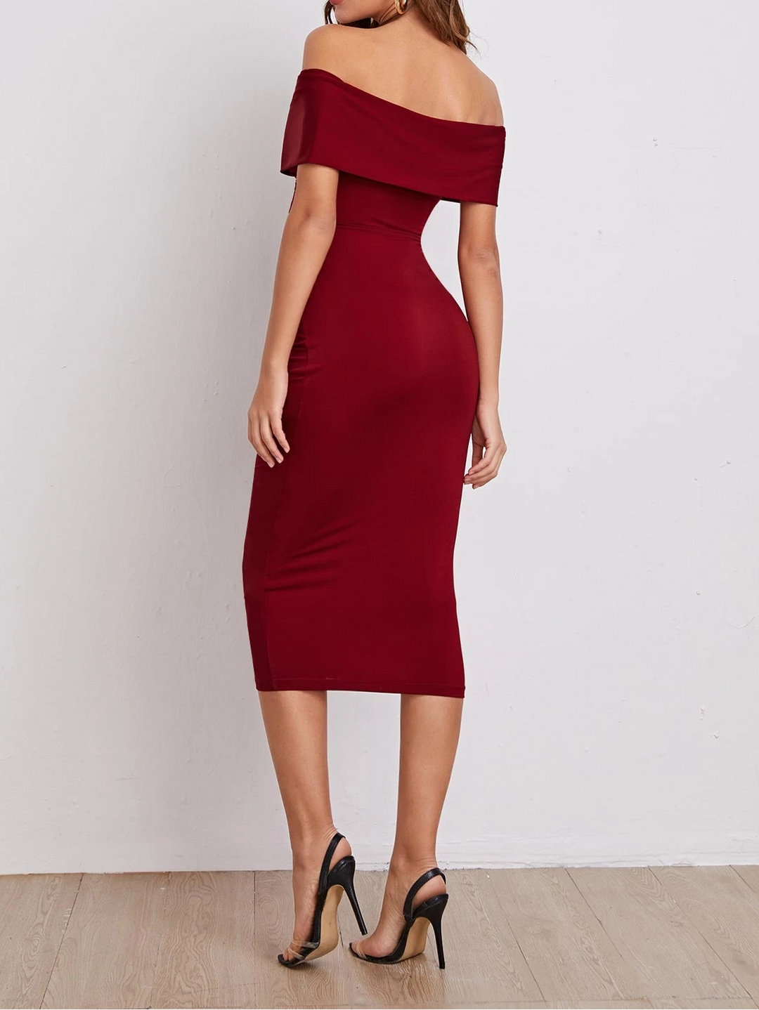 Rochie midi SHEIN, vișiniu