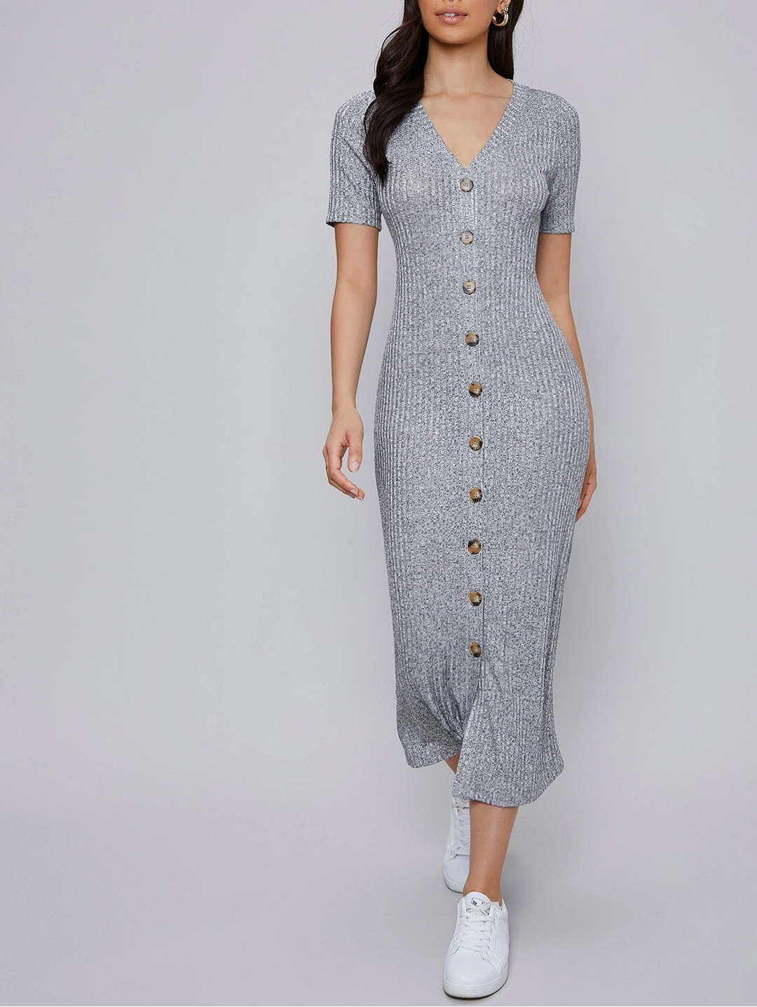Rochie midi SHEIN, gri