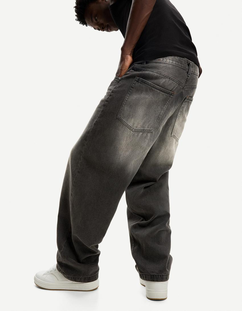 Jeans BERSHKA, negru