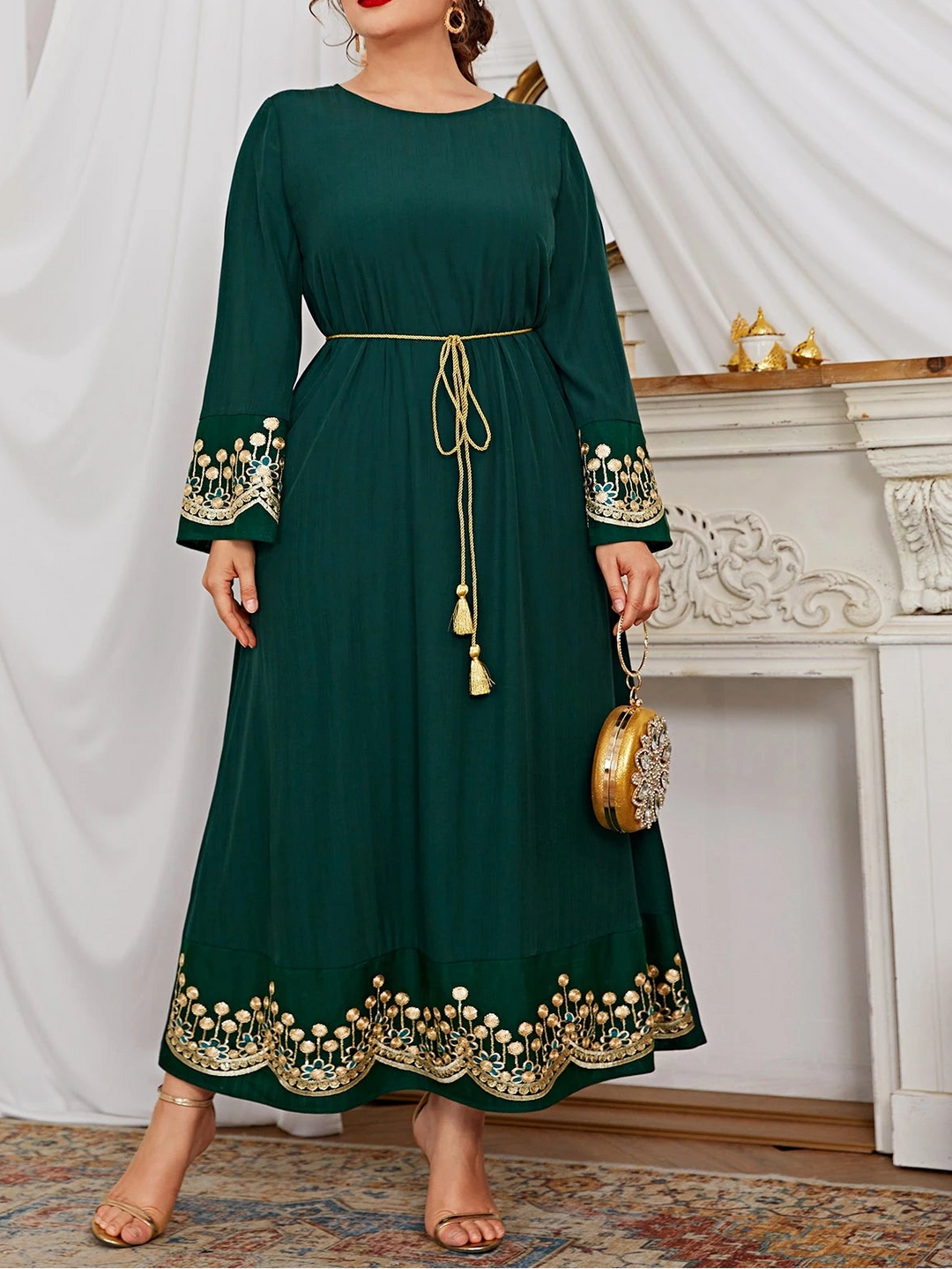 Rochie maxi SHEIN, verde