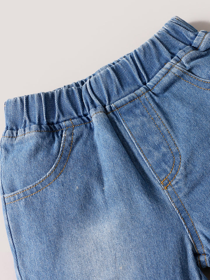 Pantaloni scurți de blugi SHEIN, albastru