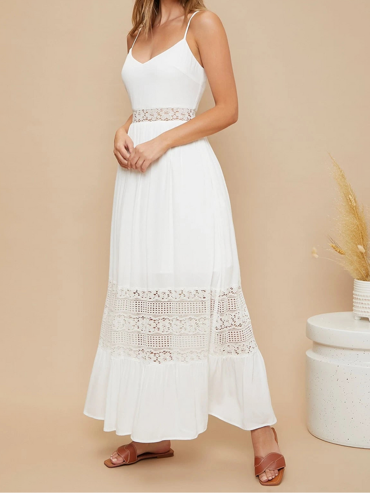 Rochie maxi SHEIN, crem