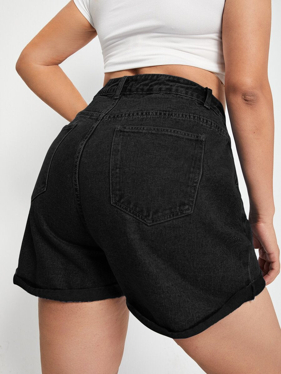 Pantaloni scurți SHEIN, negru