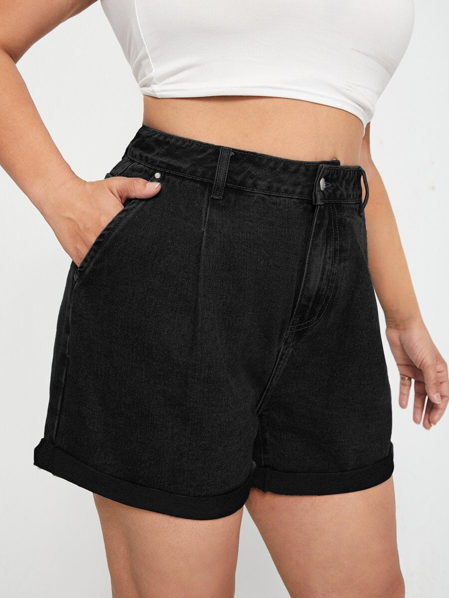Pantaloni scurți SHEIN, negru