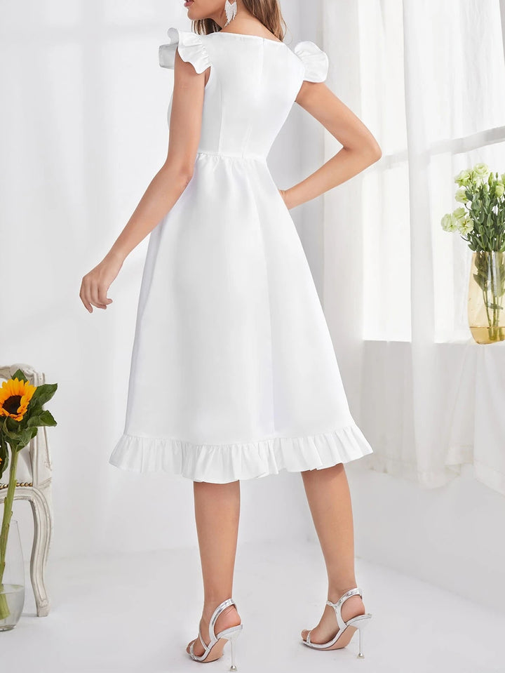 Rochie midi SHEIN, alb