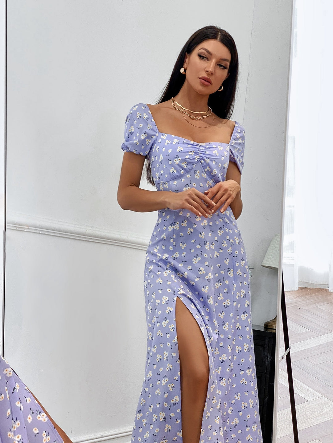 Rochie midi SHEIN, albastru