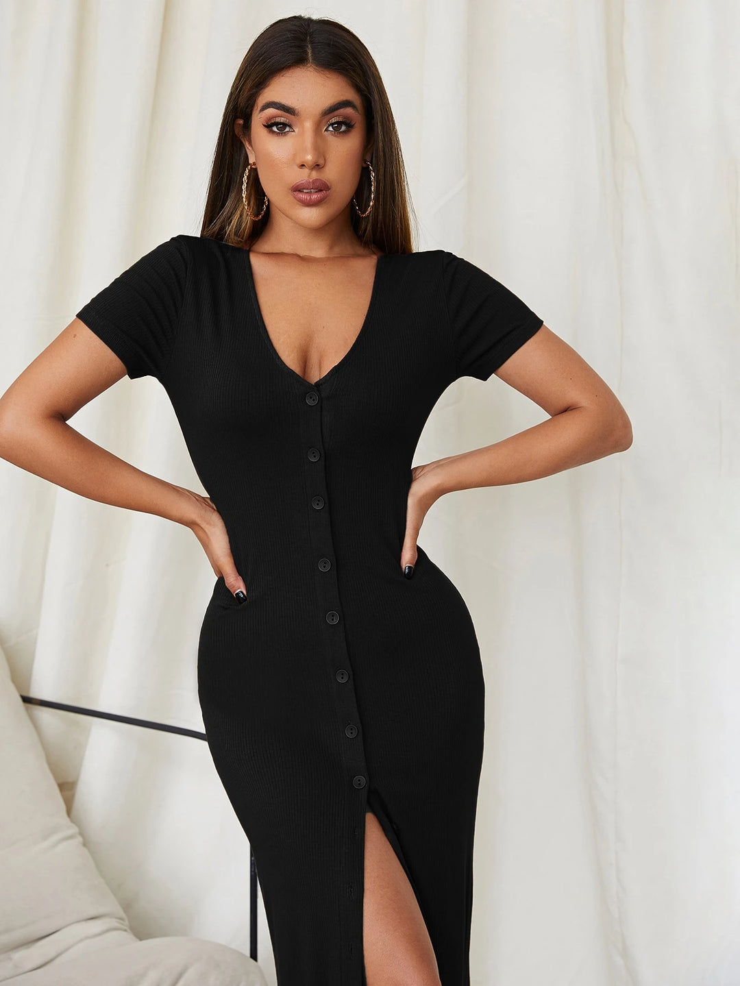 Rochie maxi SHEIN, negru