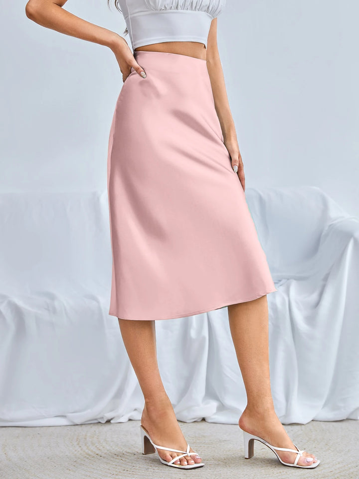 Fustă midi SHEIN, roz