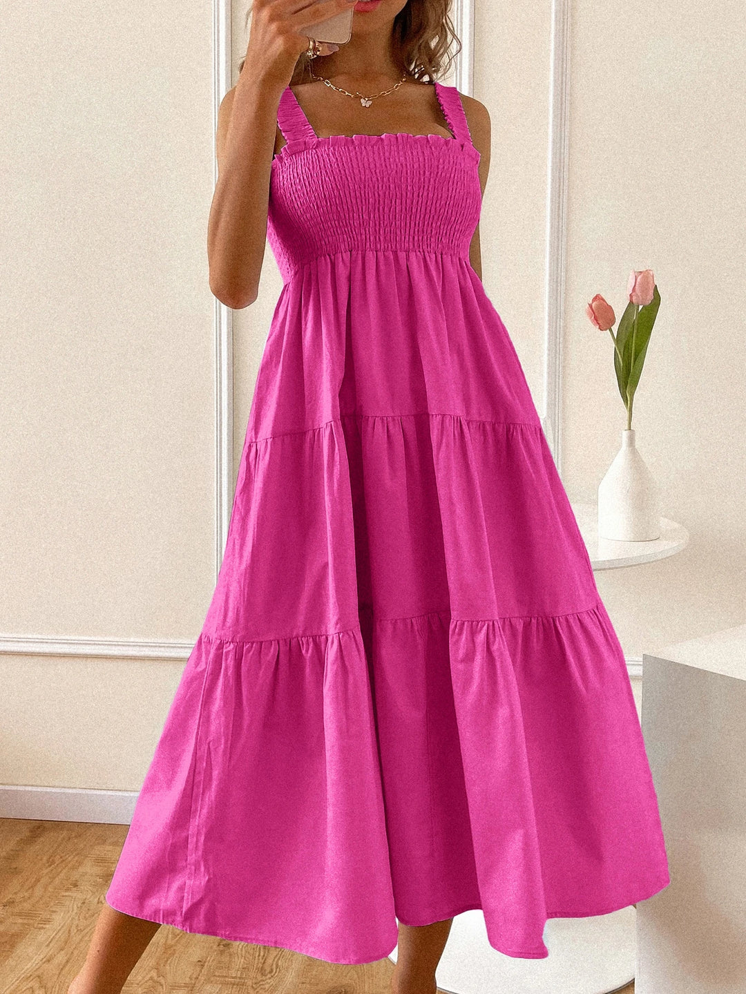 Rochie midi SHEIN, roz