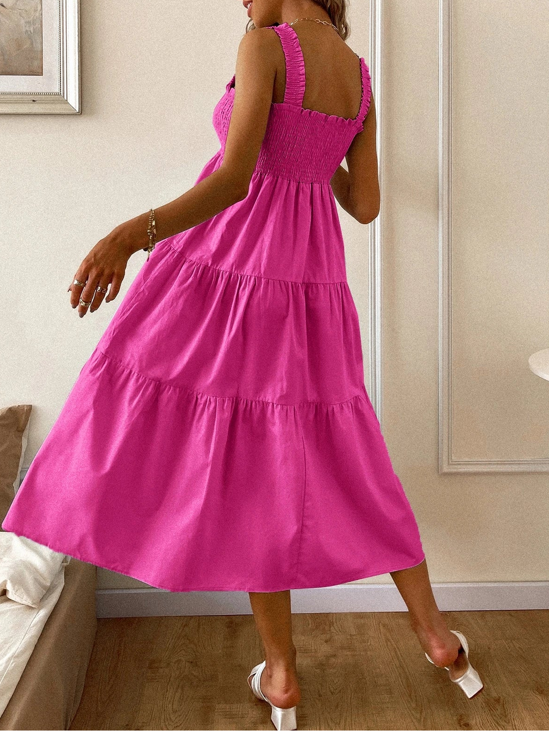Rochie midi SHEIN, roz