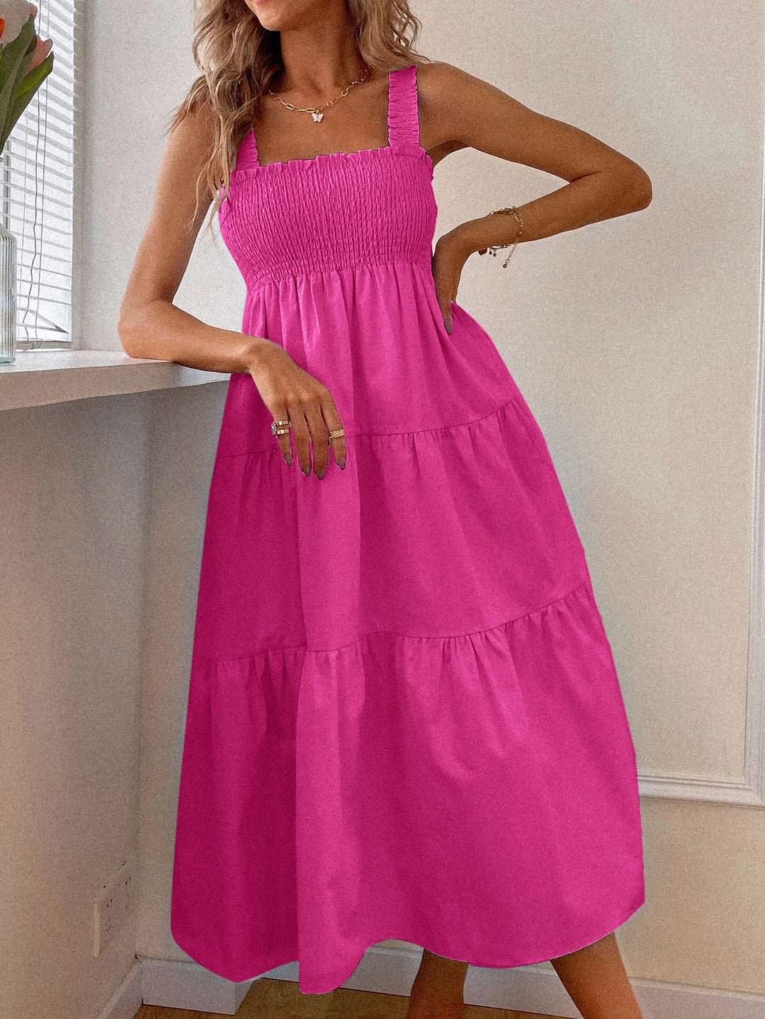 Rochie midi SHEIN, roz
