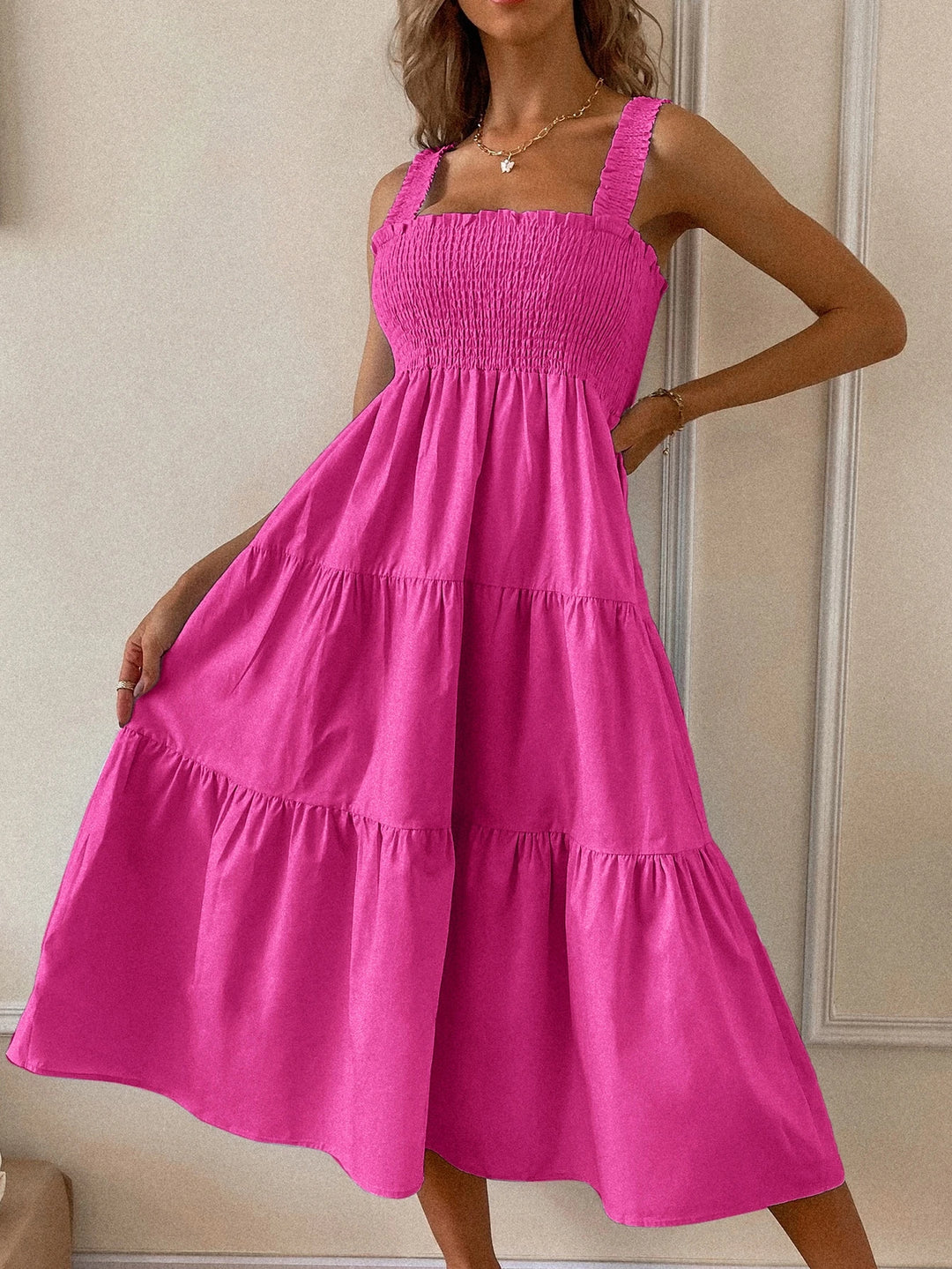 Rochie midi SHEIN, roz
