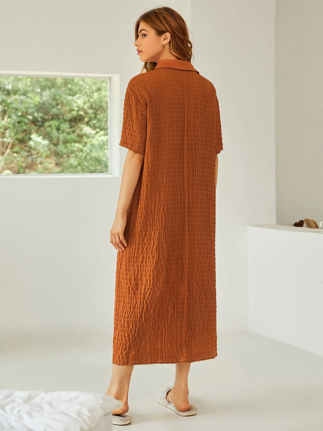 Rochie de noapte SHEIN, maro