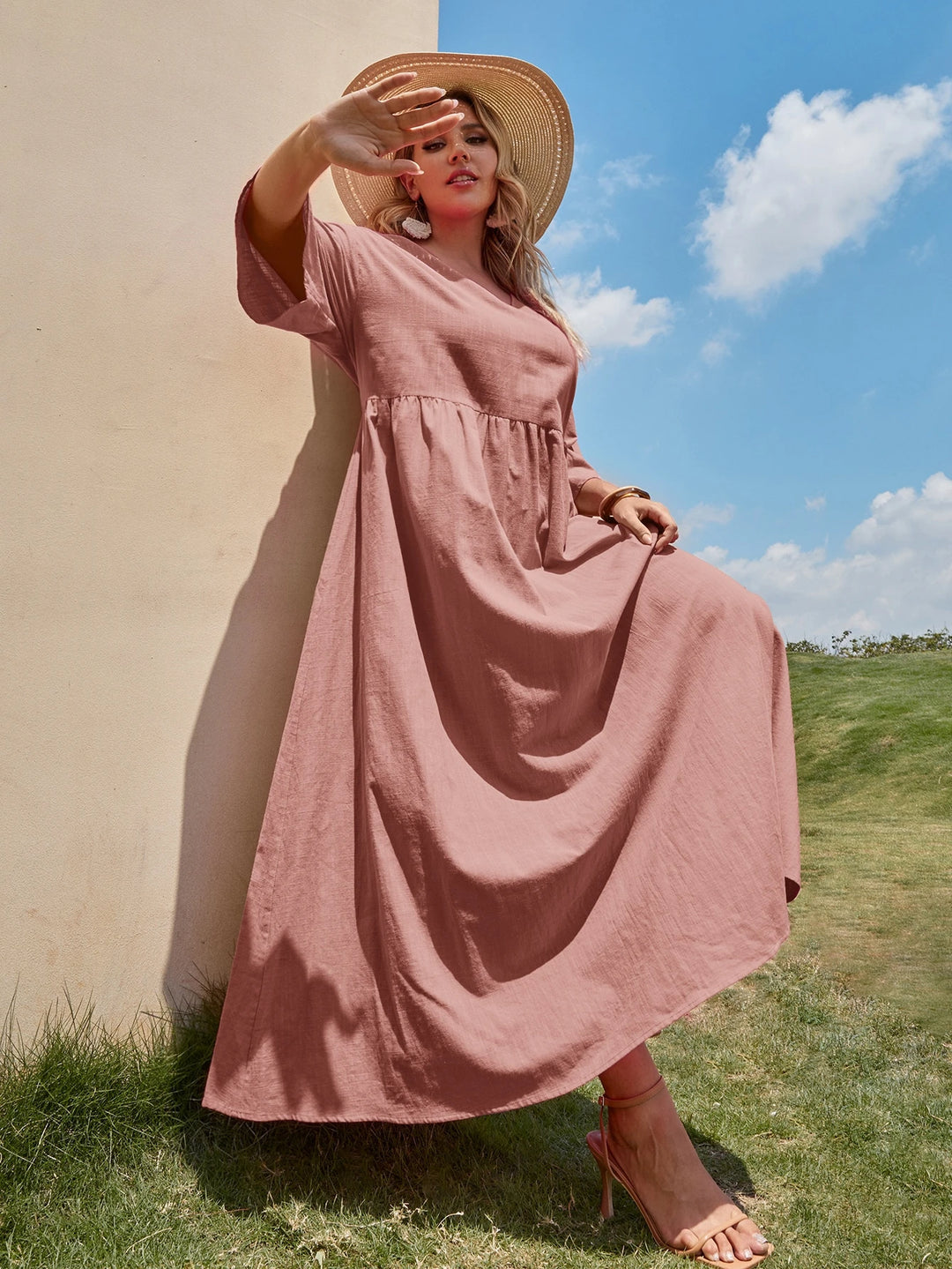 Rochie maxi SHEIN, roz