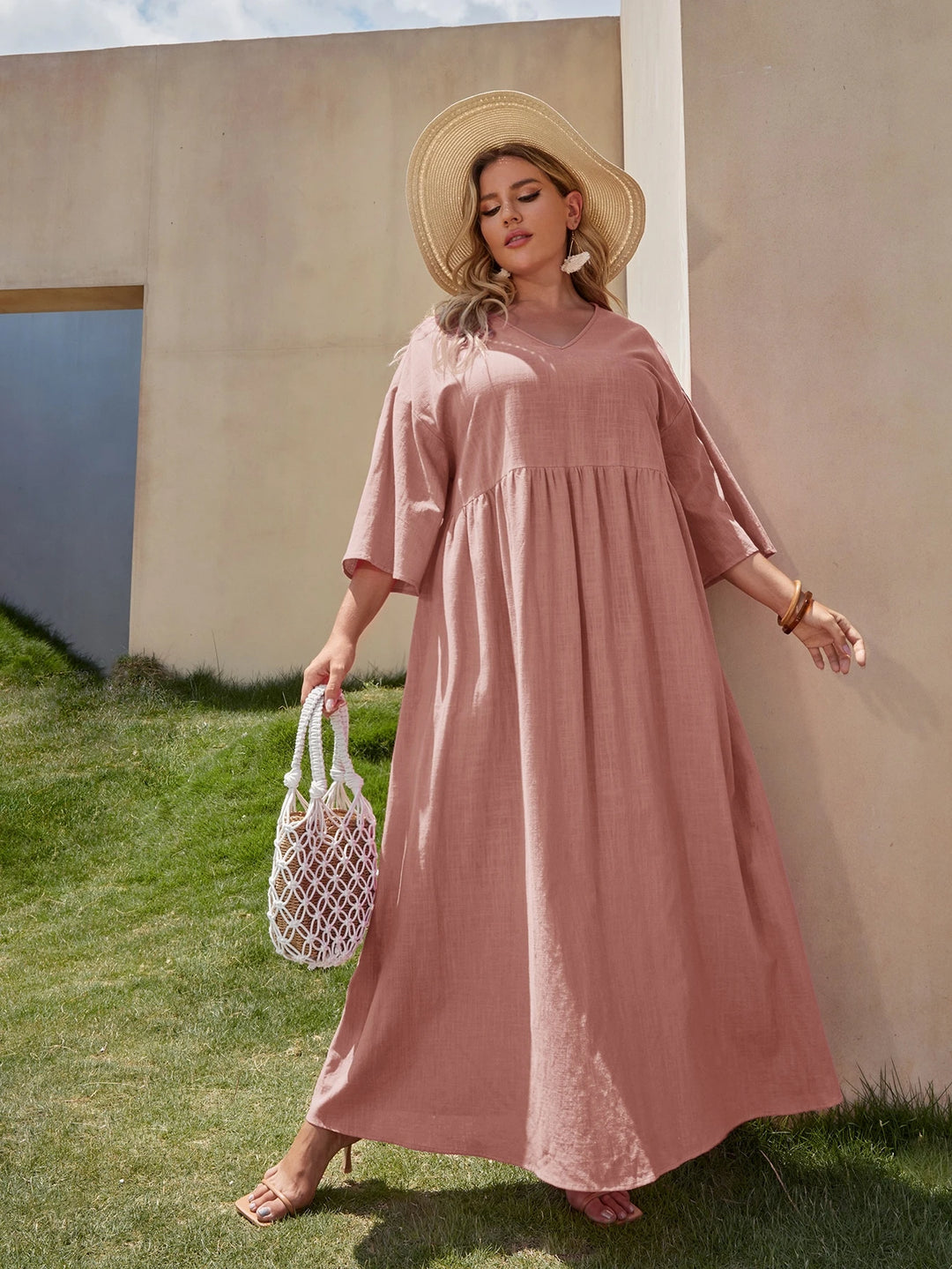 Rochie maxi SHEIN, roz
