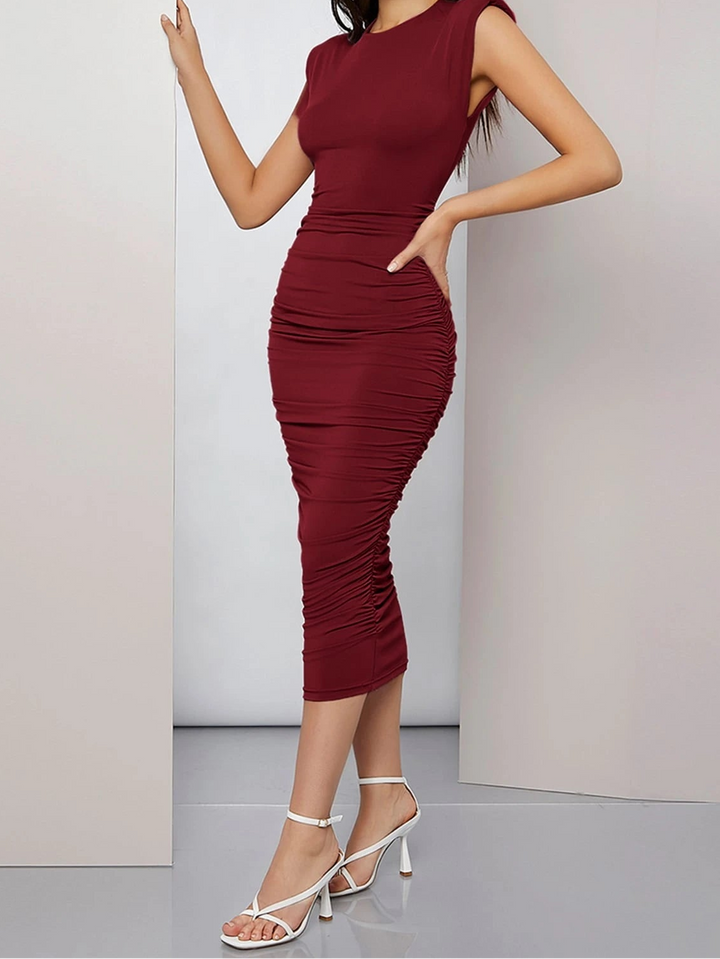 SHEIN maxi ruha, bordó