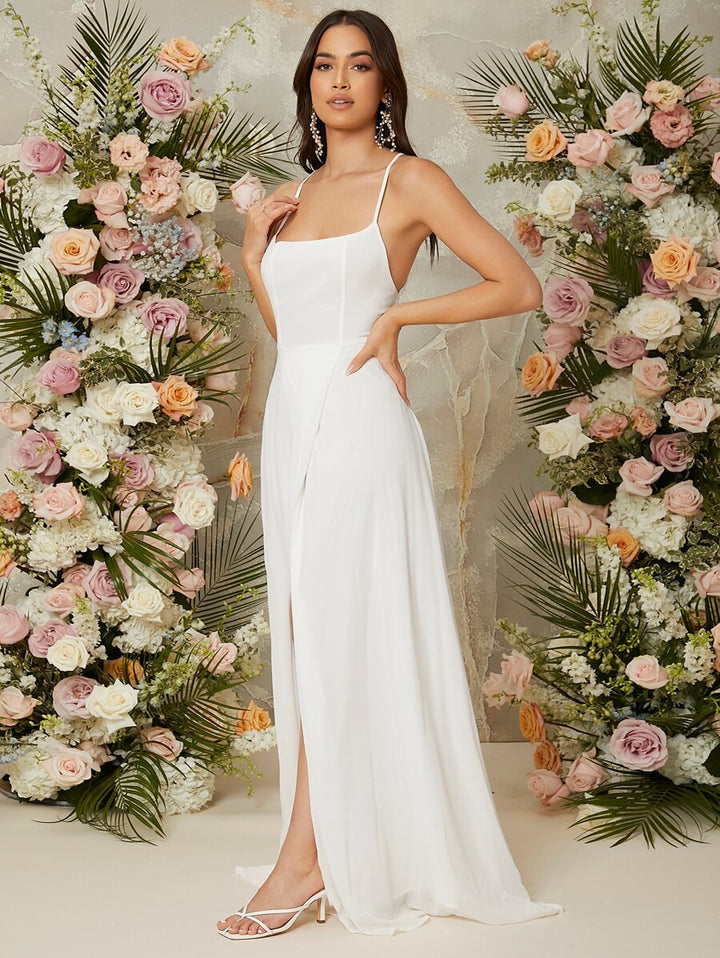 Rochie maxi SHEIN, alb