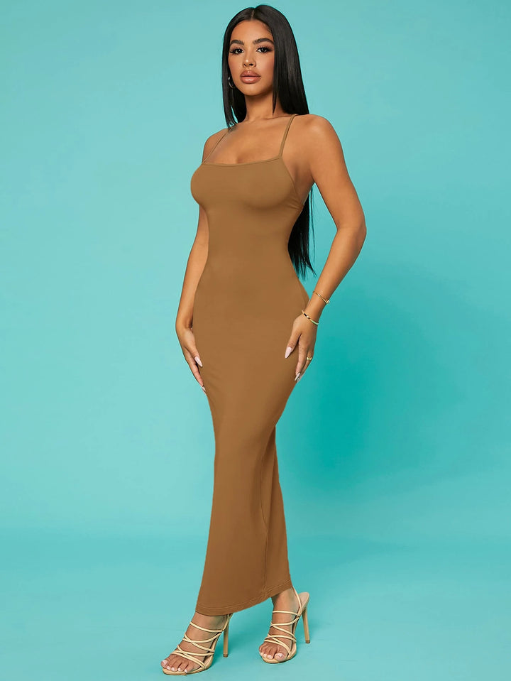 Rochie maxi SHEIN, maro