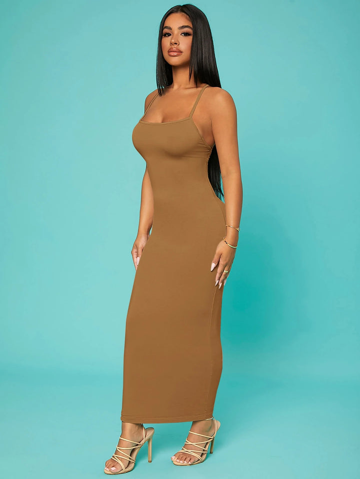 Rochie maxi SHEIN, maro