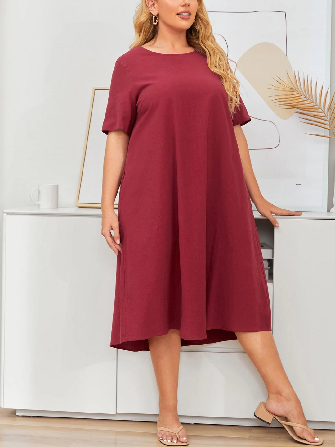 Rochie maxi SHEIN, vișiniu