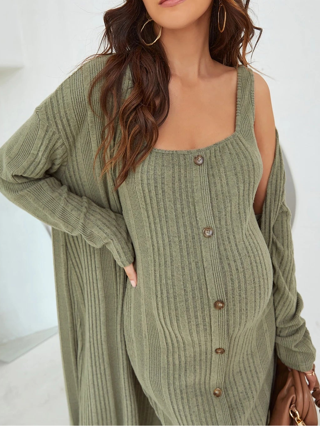 Rochie midi SHEIN, verde