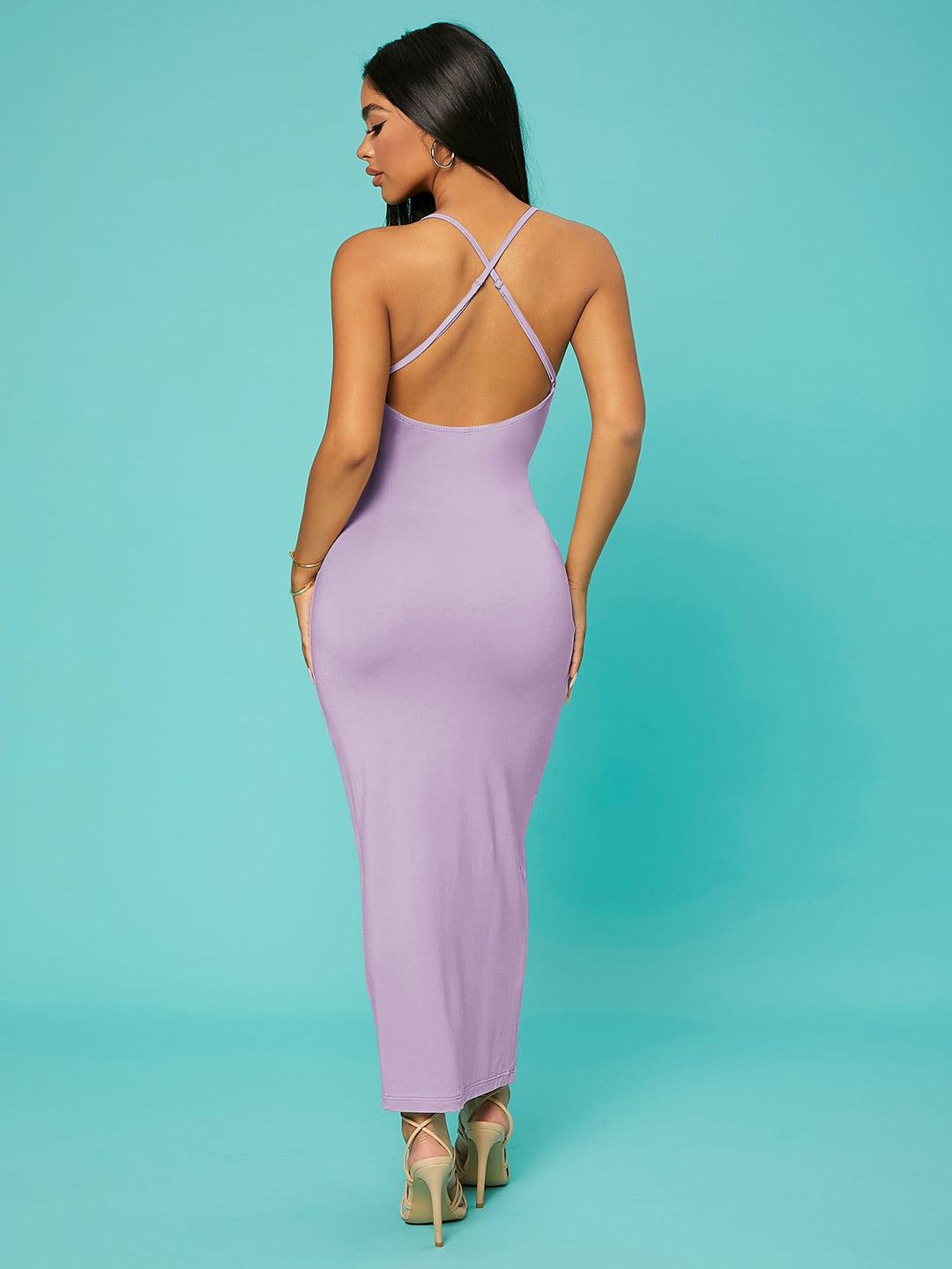 SHEIN lila maxi ruha