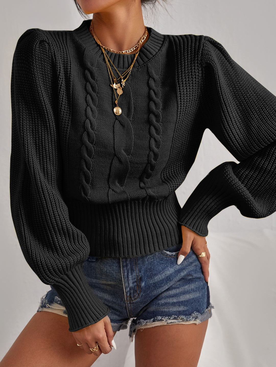 Pulover SHEIN, negru