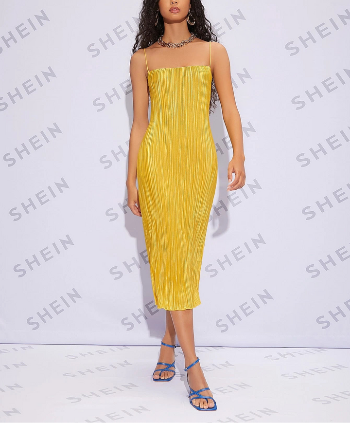 Rochie midi SHEIN, galben