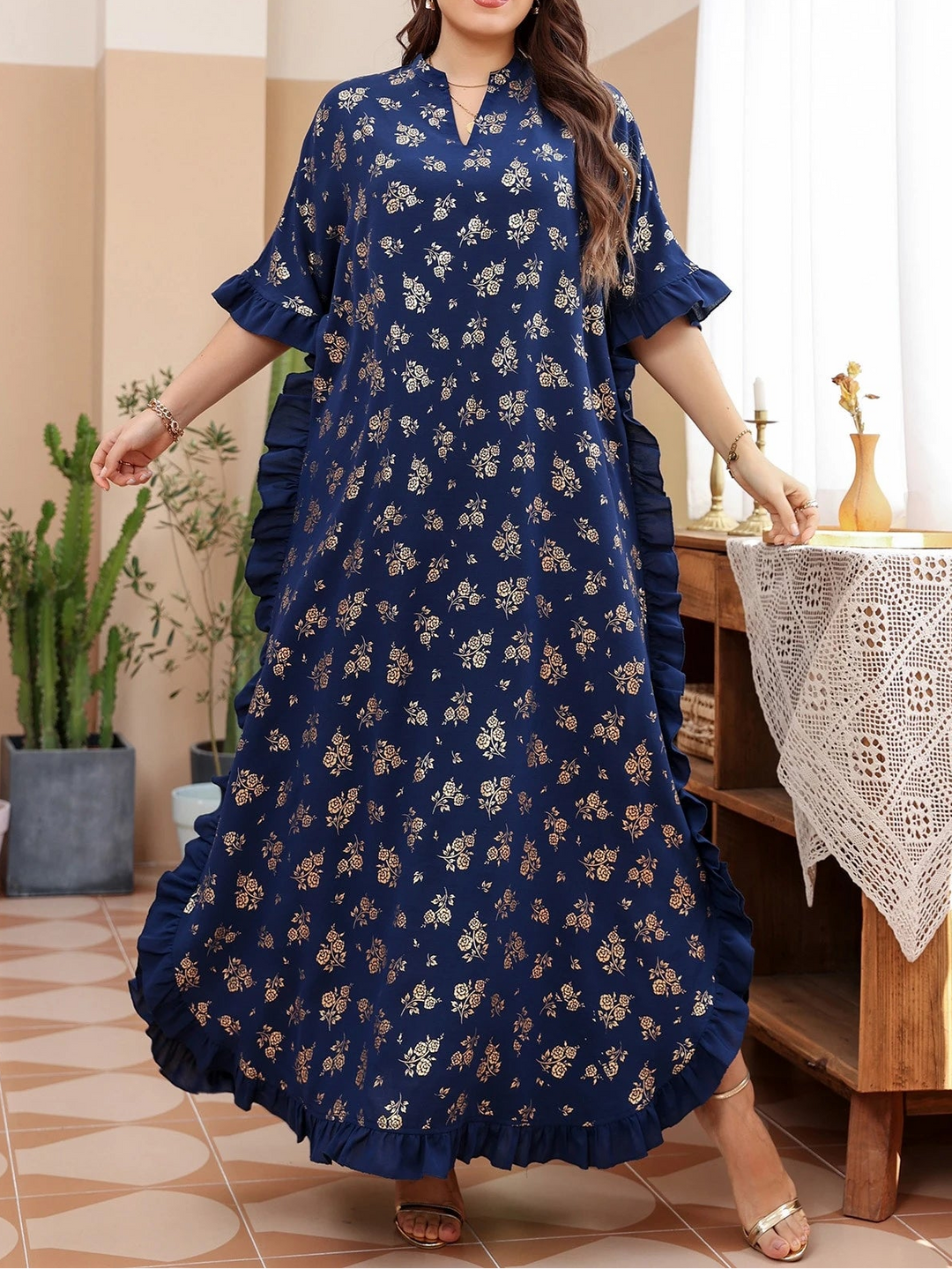Rochie maxi SHEIN, albastru