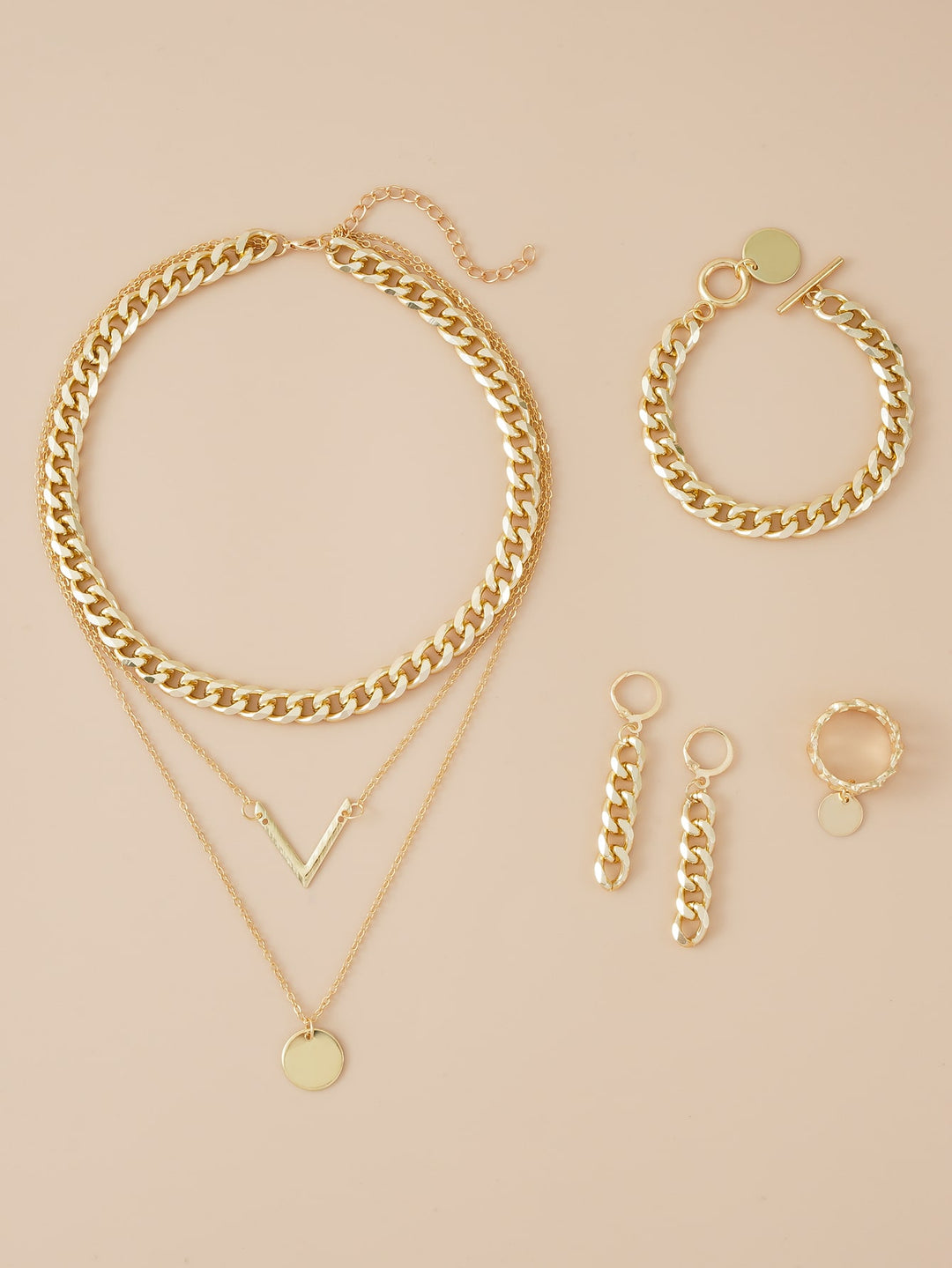 Set de bijuterii SHEIN, auriu