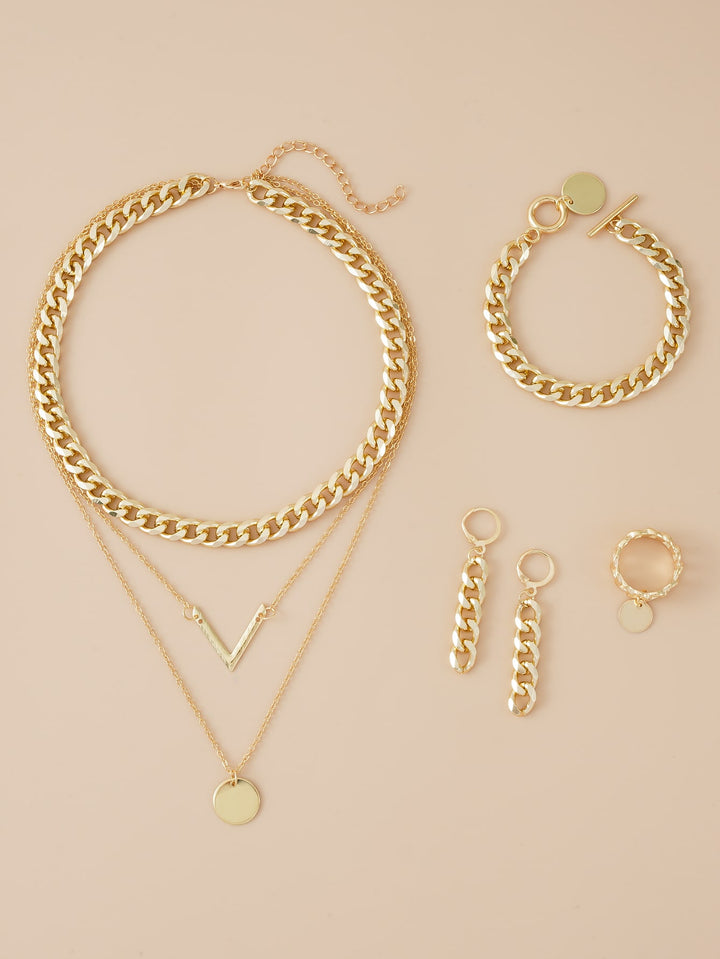 Set de bijuterii SHEIN, auriu