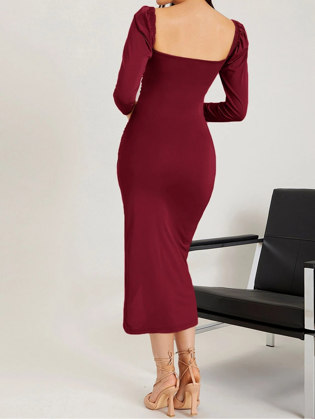 Rochie midi SHEIN, vișiniu
